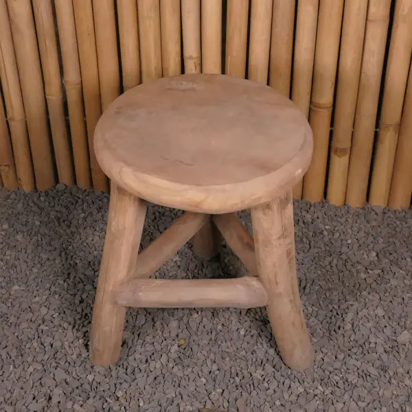 Product image 1 of the product “Chair made of teak wood with triangle legs model about 45cm height ”